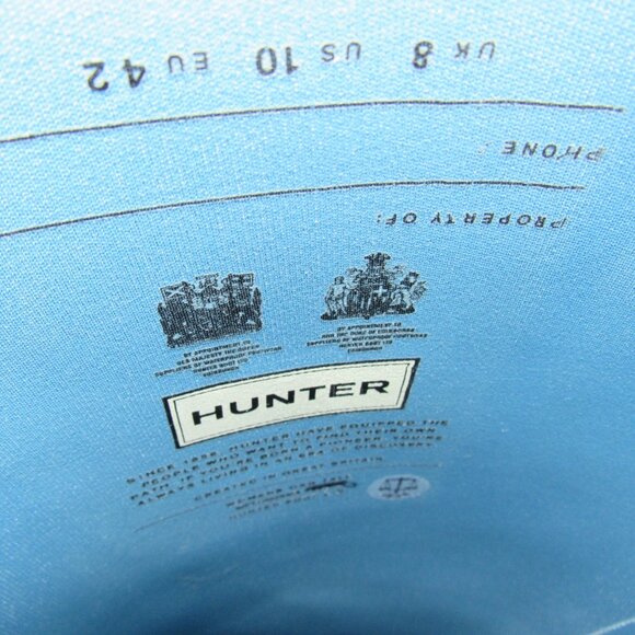 Hunter Matte Blue Original Tall Rain Boot Women's 10 - Picture 6 of 7
